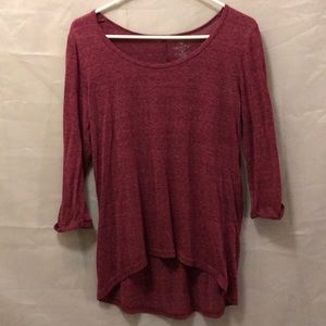 Sheer maroon long sleeve